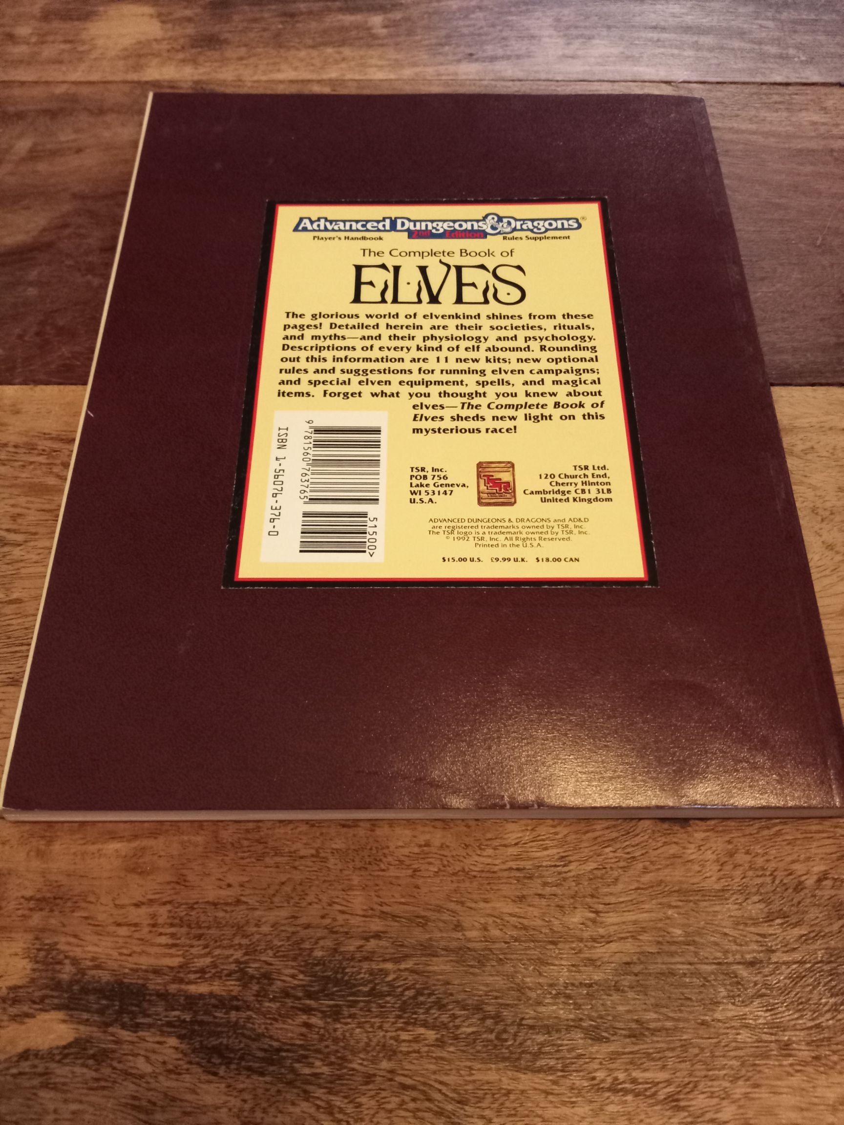 AD&D The complete book of elves - AllRoleplaying.com