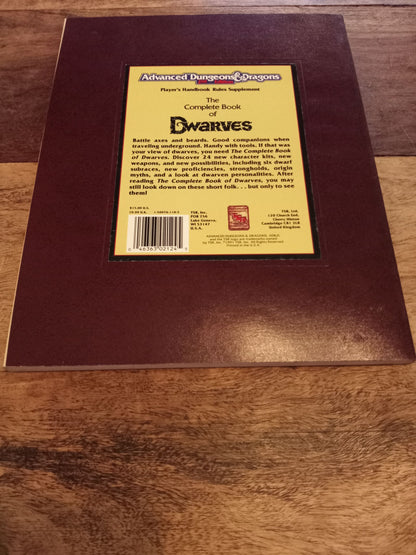 AD&D The Complete Book of Dwarves TSR 2124 1991 - AllRoleplaying.com