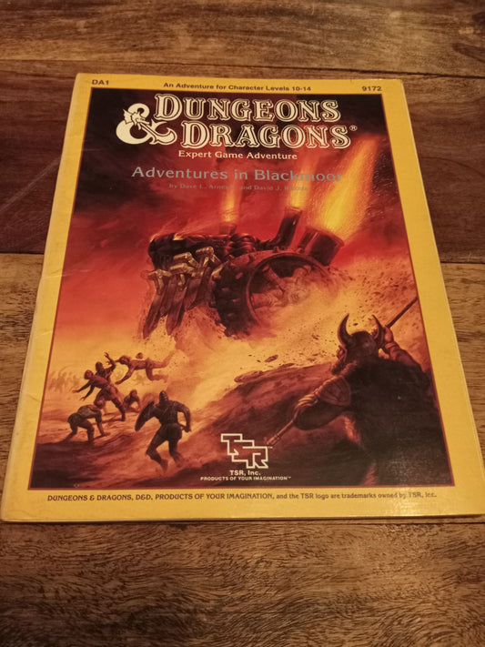 Dungeons & Dragons Adventures in Blackmoor Adventure Module DA1 TSR 9172 1986