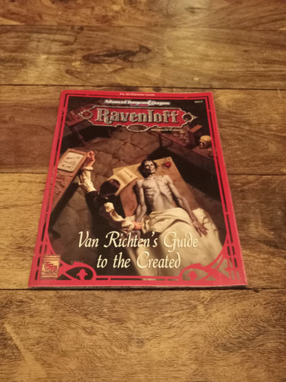Ravenloft Van Richten's Guide to the Created  AD&D 2nd ed 9417 TSR 1994