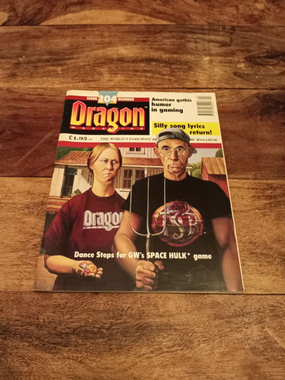 Dragon Magazine #204 American Gothic Humor in Gaming April 1994