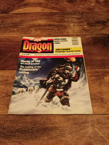 Dragon Magazine #208 Aug 1994 Spellfire variants GREYHAWK Campaign Journal