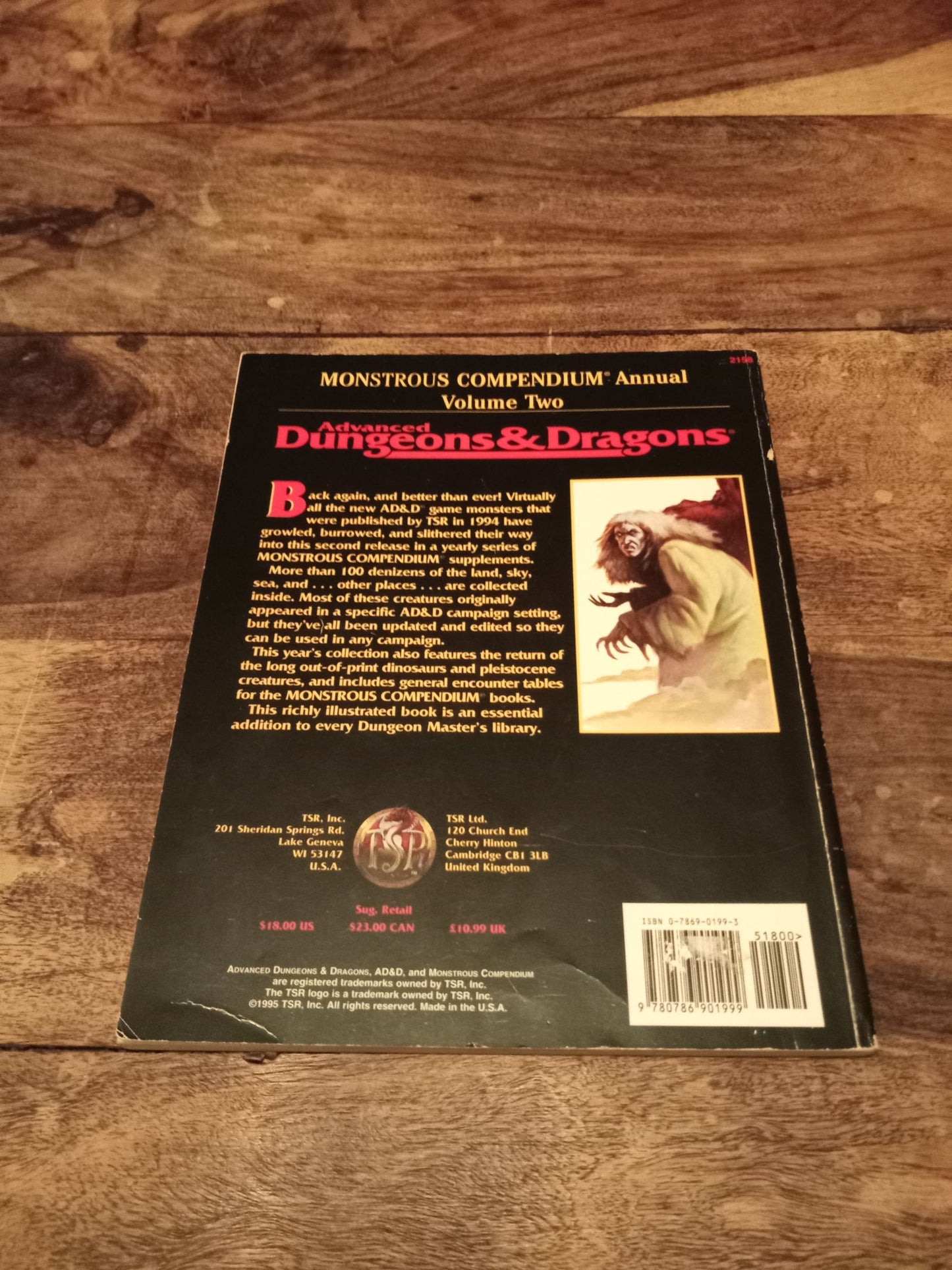 Advanced Dungeons & Dragons Monstrous Compendium Annual #2 TSR #2158 1995