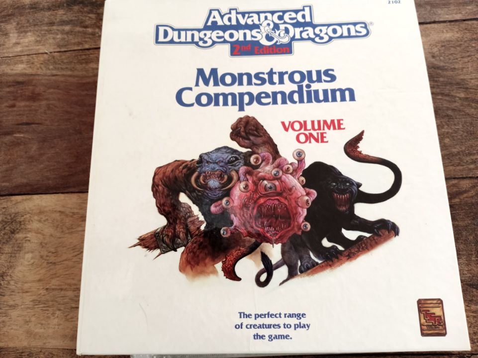 1st Printing, 1st sold Edition TSR 2nd Edition Advanced D&D Monstrous Compendium 1989