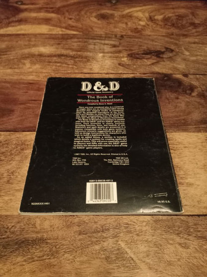 Dungeons & Dragons The Book Of Wondrous Inventions TSR 9220 AC11 D&D 1987