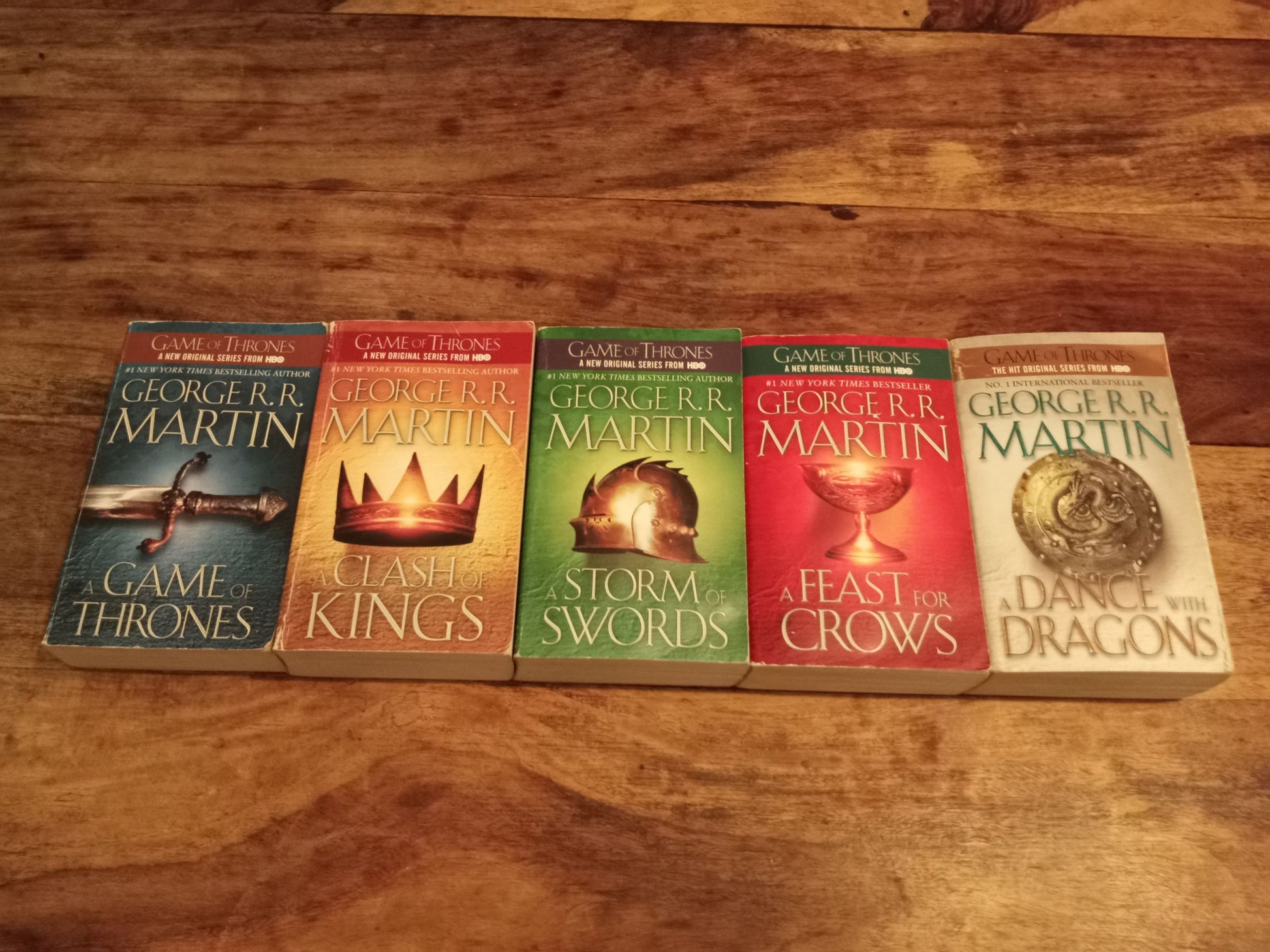 Lot Of 5 - Game Of Thrones Series Books, Paperback (1-5) George R.R. Martin