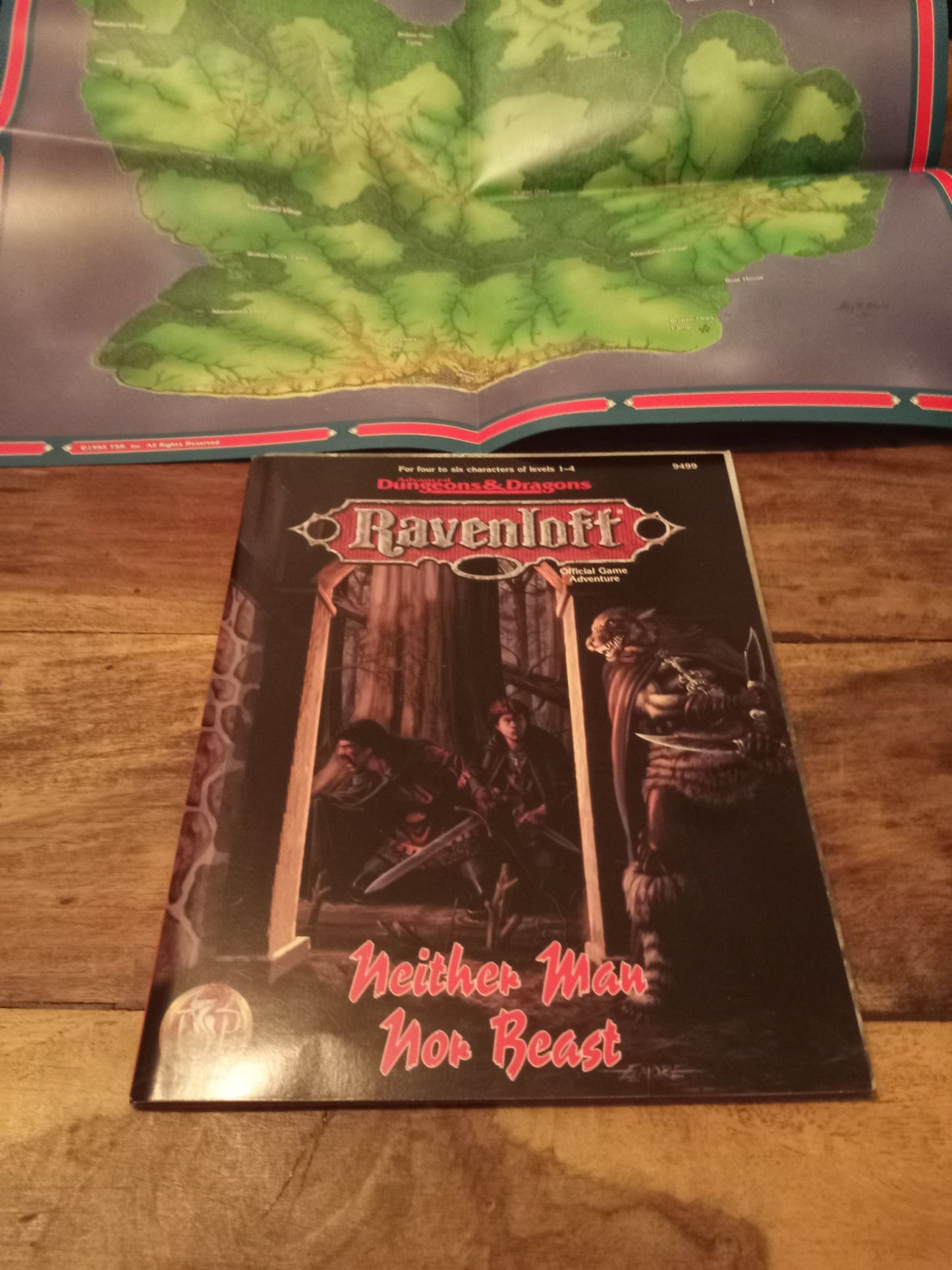 Ravenloft Neither man nor Beast With Map AD&D 1995 TSR 9499