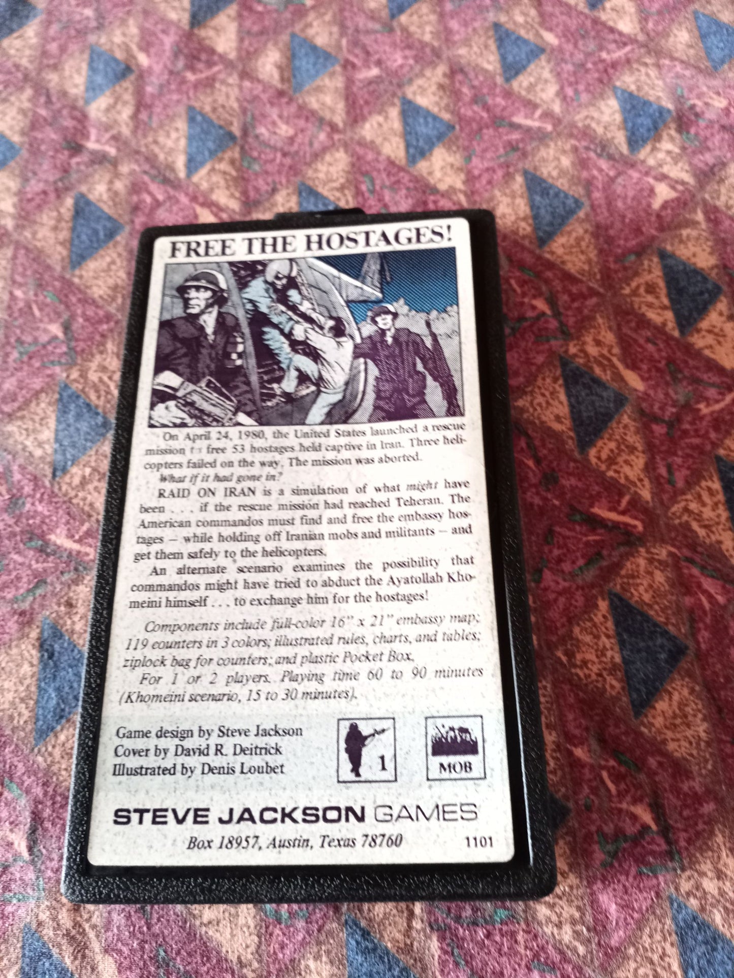 Raid on Iran Original Pocket Box Steve Jackson Games 1980