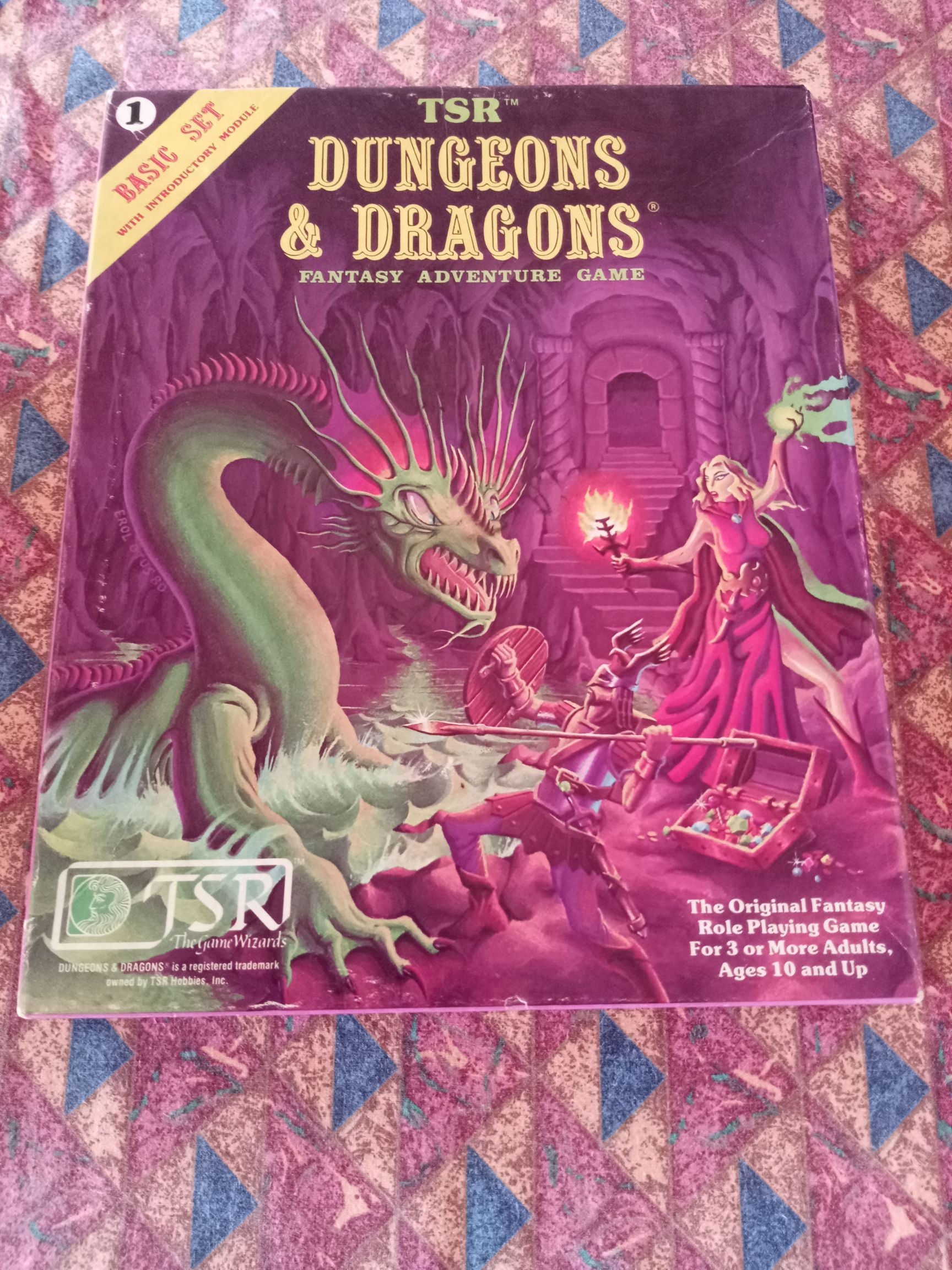 Dungeons & Dragons Basic Rules Box Set 1 Vintage TSR 1011 1980 NEAR MI ...