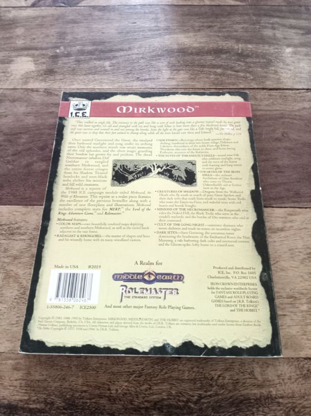 Middle-Earth Mirkwood MERP 2nd Ed ICE2019 With Maps I.C.E. MERP 1995