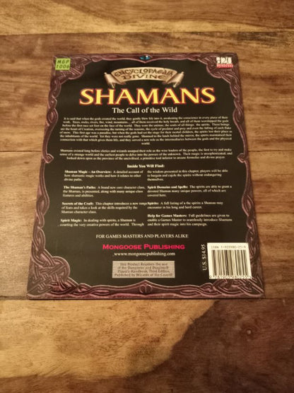 Shamans The Call of the Wild Encyclopaedia Divine d20 Mongoose Publishing 2002