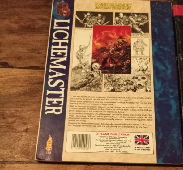 Warhammer Fantasy Roleplay Lichemaster Games Workshop GAW0003-95 1990