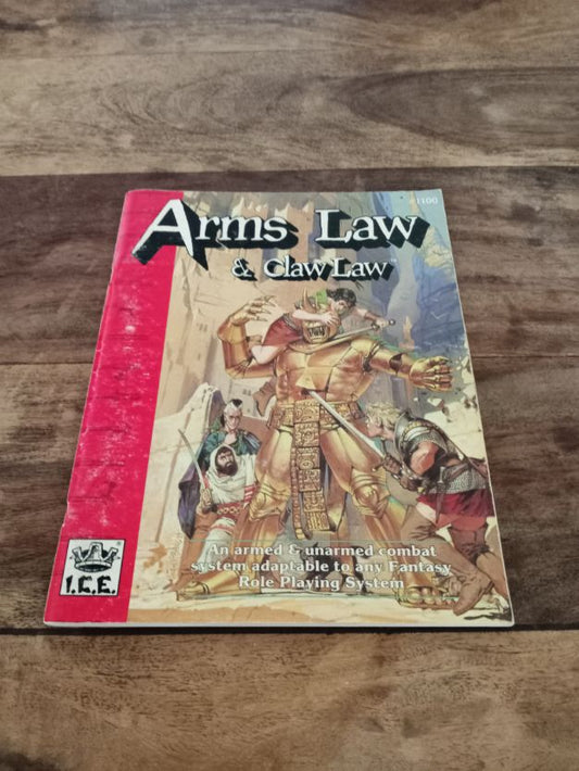 Rolemaster Arms Law & Claw Law I.C.E. 1100 Iron Crown Enterprises 1990