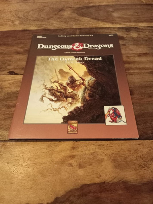 Dungeons & Dragons The Dymrak Dread With Map TSR 9272 1996