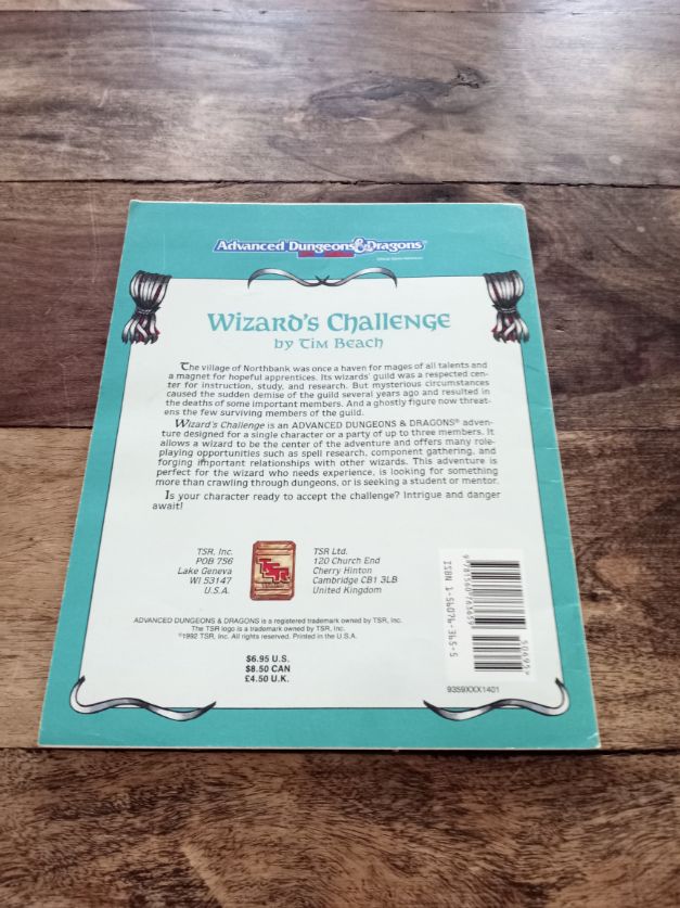 AD&D Wizard's Challenge TSR 9359 Advanced Dungeons & Dragons 2nd Ed 1992