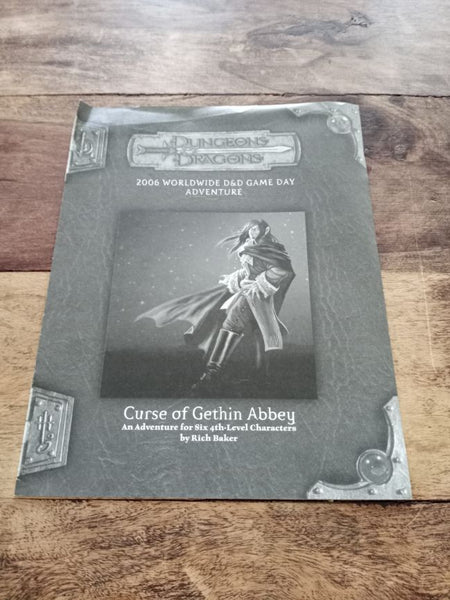 Dungeons & Dragons Curse of Gethin Abbey 2006 Worldwide Game Day Module