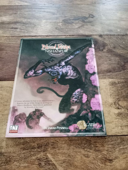 Blood Reign of Nishanpur d20 Arcanis Canceri Chronicles 2 Paradigm Concepts 2001