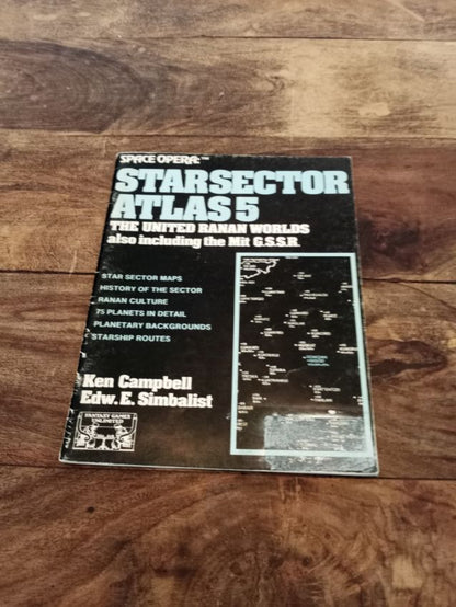 Space Opera Star Sector Atlas #5 The United Ranan Worlds Fantasy Games Unlimited 1985