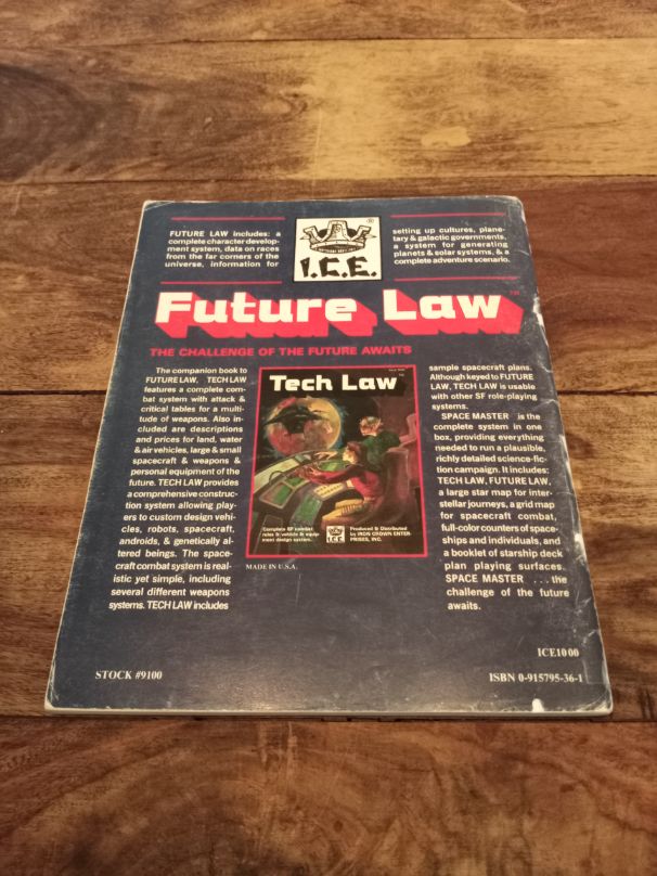 Space Master Future Law 1st Edition ICE 9100 I.C.E. 1986