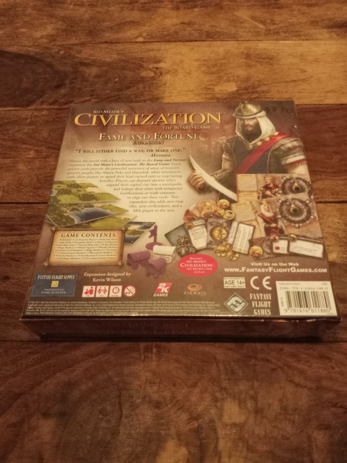 Civilization Fame and Fortune Board Game Expansion Fantasy Flight NEW