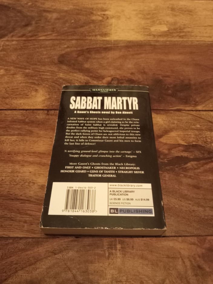Sabbat Martyr Gaunt's Ghosts Dan Abnett Warhammer 40k Black Library 2003