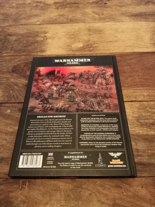 Warhammer 40k Codex Khorne Daemonkin 7th Edition Hardcover