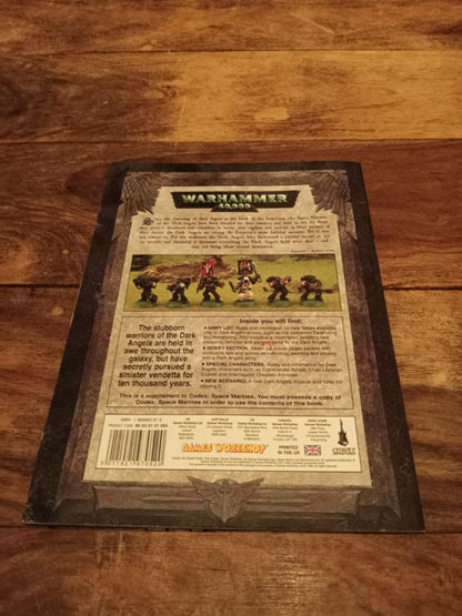 Warhammer 40,000 Dark Angels Codex Supplement 40k Games Workshop 1999