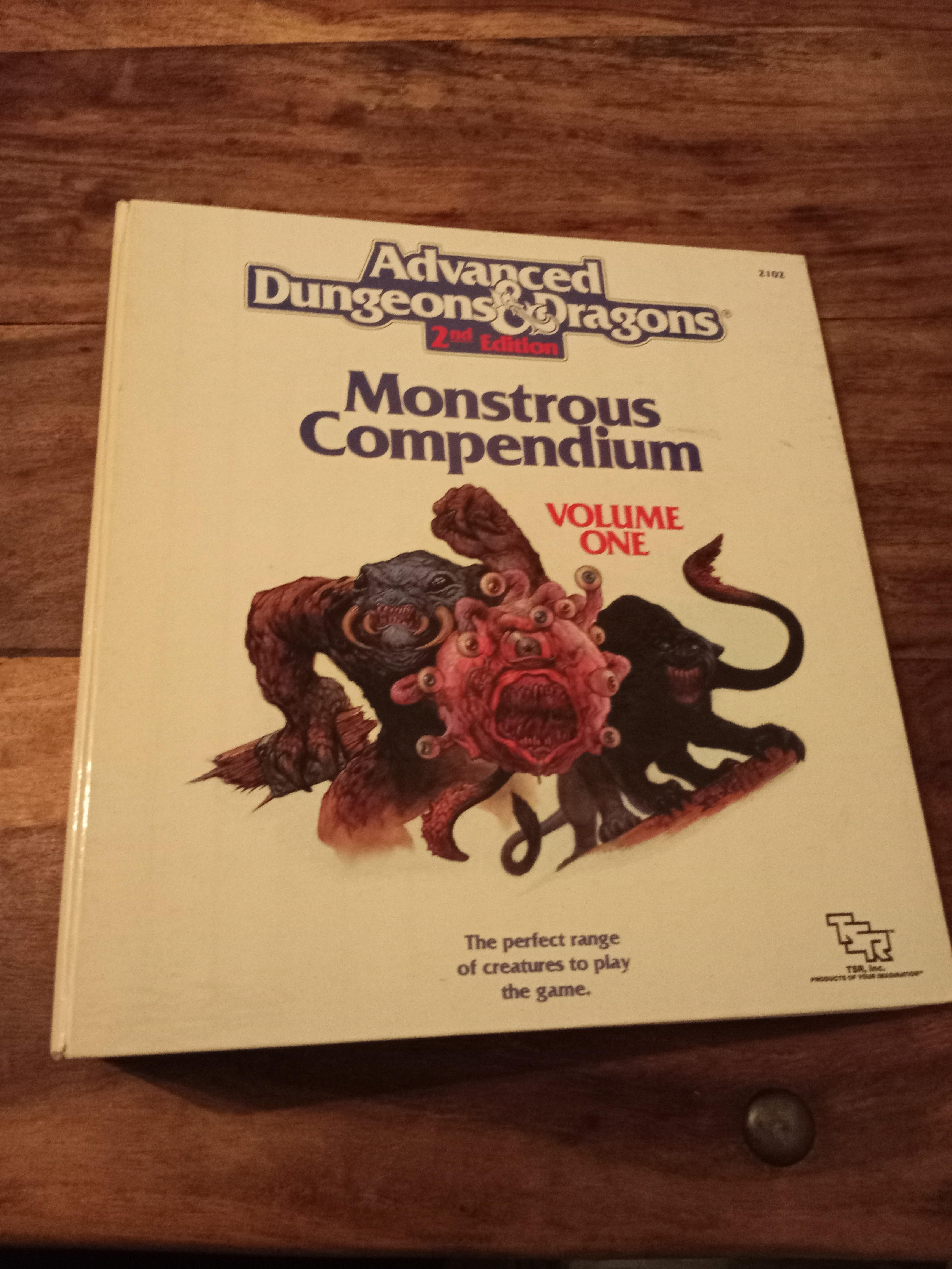 1st Printing, 1st Edition TSR 2nd Edition Advanced D&D Monstrous Compendium deals 1989