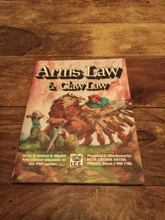 Rolemaster Arms Law & Claw Law I.C.E. 1100 Iron Crown Enterprises 1985