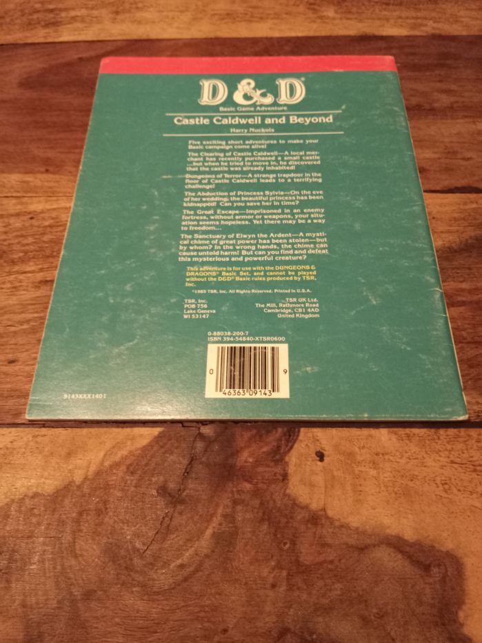 Castle Caldwell and Beyond Module B9 Dungeons & Dragons TSR 9143 D&D 1985