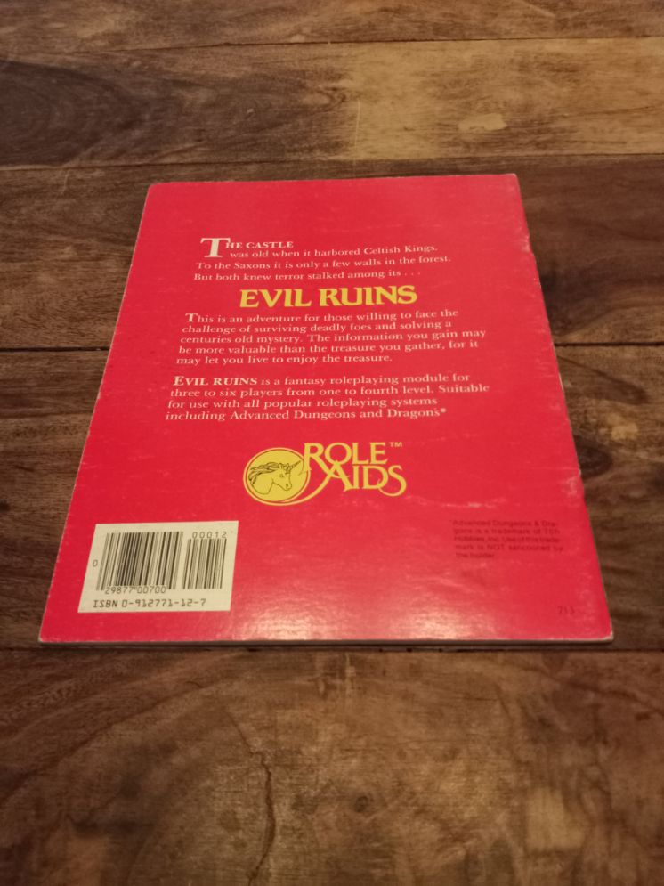 AD&D Evil Ruins An Ancient Role Aids 713 1983