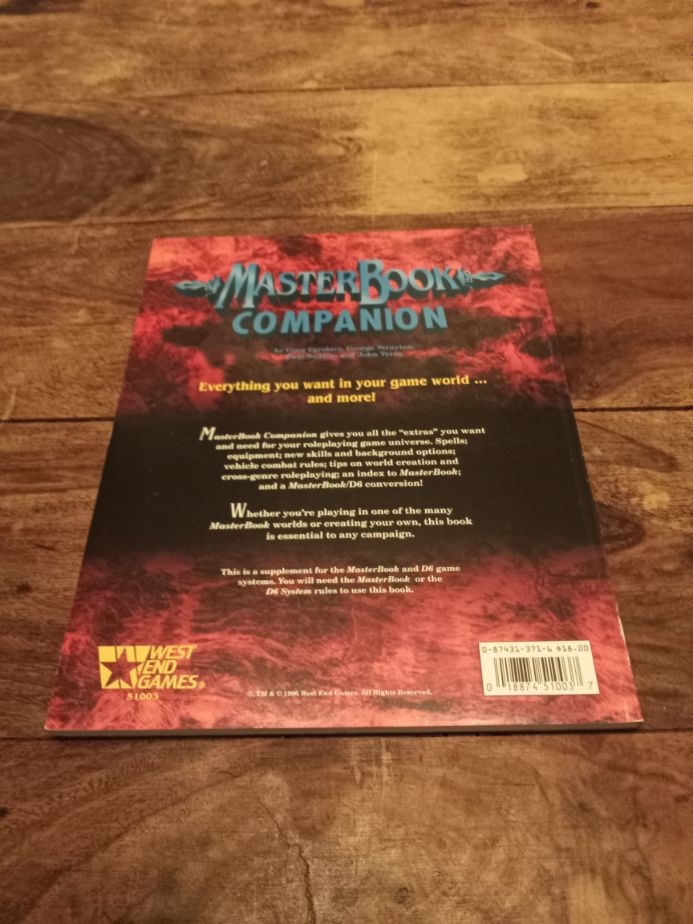 MasterBook Companion D6 West End Games 51003 First Edition 1996