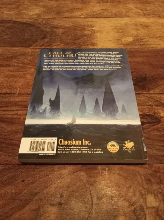 Call of Cthulhu Core Rule Book #6 Ed Chaosium 2001