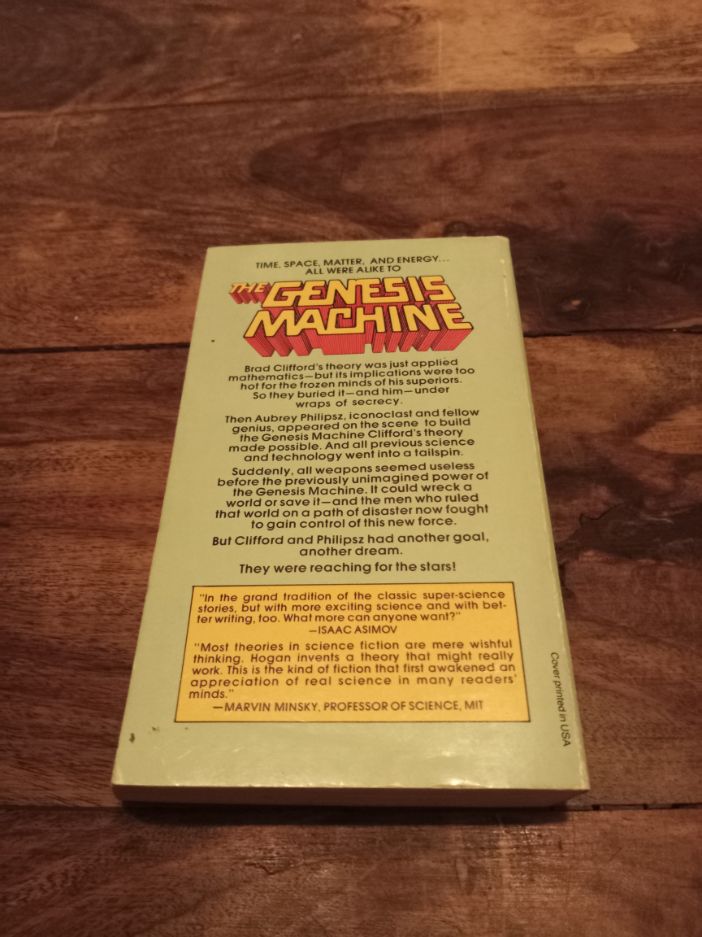 The Genesis Machine James P. Hogan Random House Publishing Group 1981