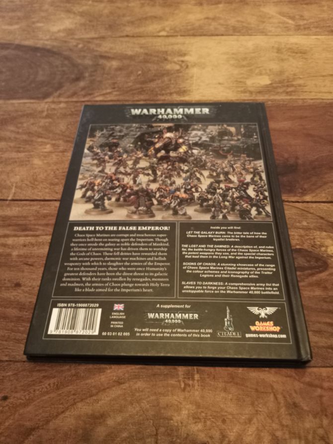 Warhammer 40k Codex Chaos Space Marines Hardcover Games Workshop 2012