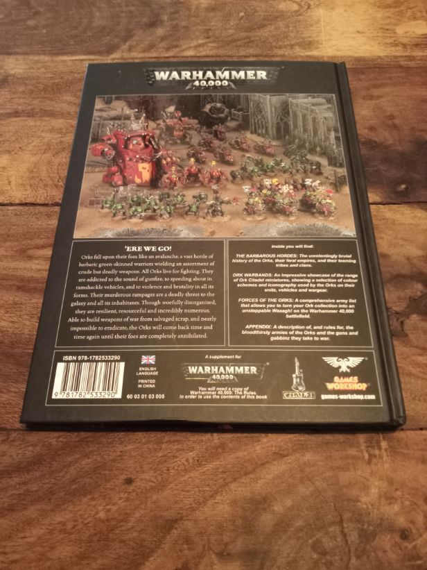 Warhammer 40K Codex Orks 8th Edition Hardcover AllRoleplaying Com