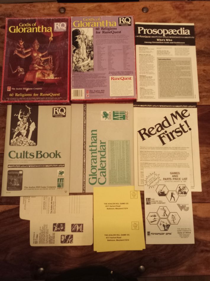 RuneQuest Gods of Glorantha Avalon Hill 1985