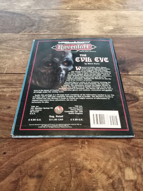 Ravenloft The Evil Eye With Map Dungeons and Dragons TSR #9497 AD&D 1996