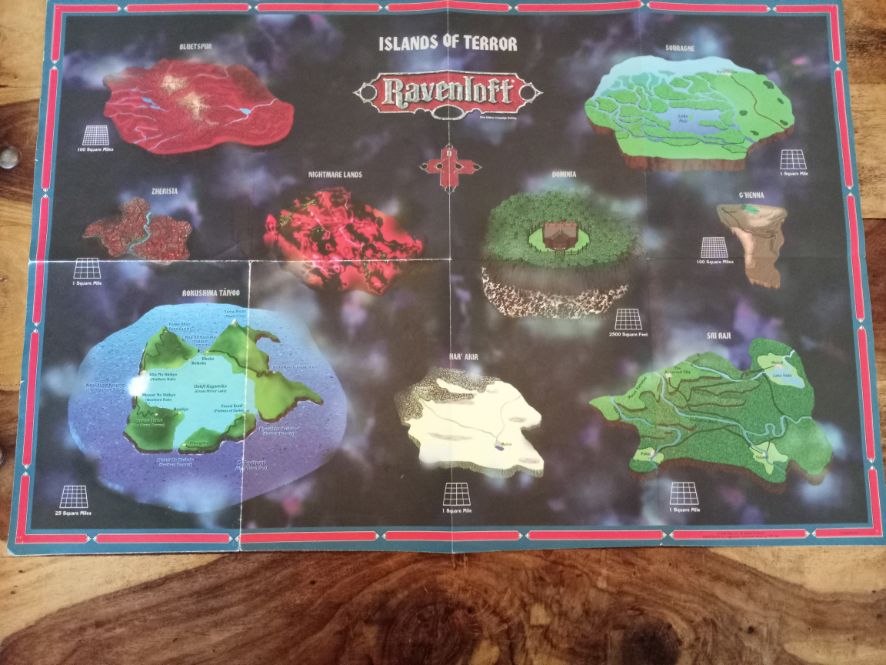 Ravenloft Campaign Setting Map TSR 1108 AD&D 1994