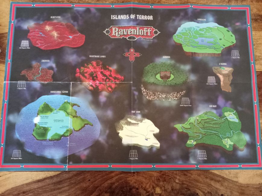 Ravenloft Campaign Setting Map TSR 1108 AD&D 1994